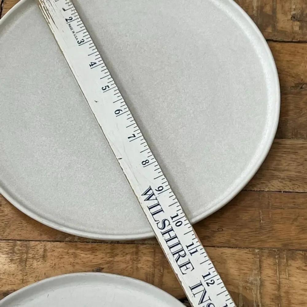 West Elm Kanto Off White Dinner Salad Plate Set Stoneware Made In Portugal Matte